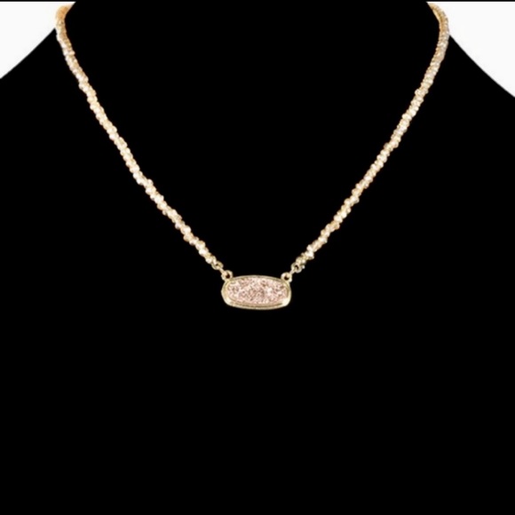 No. 3 Druzy Necklace Silver - Picture 5 of 5